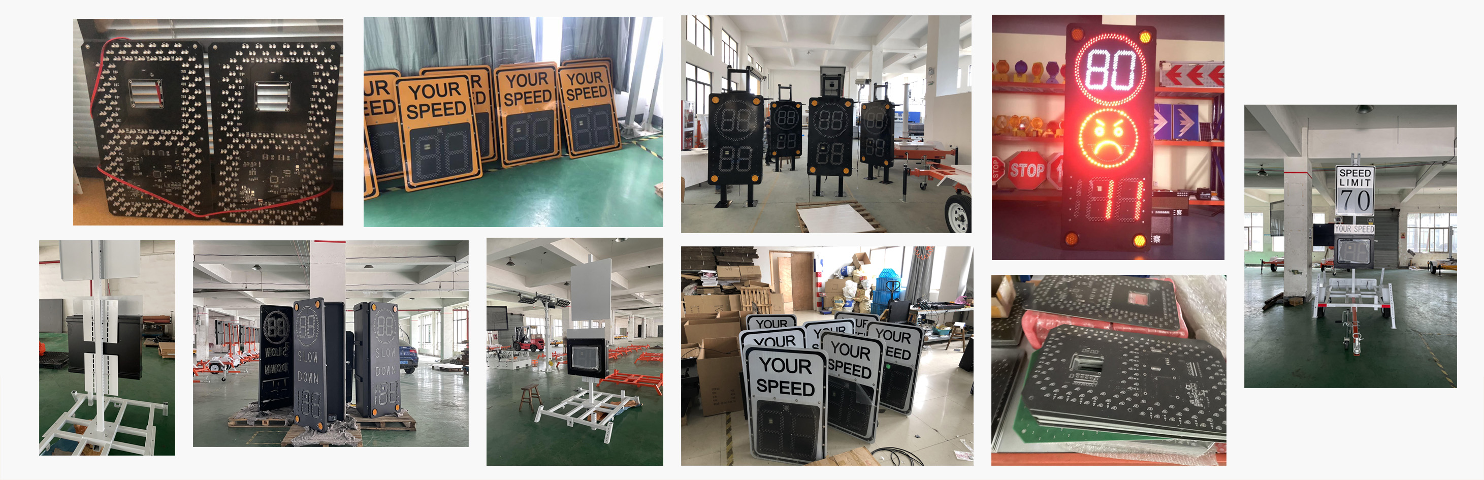 Solar LED Radar speed sign display